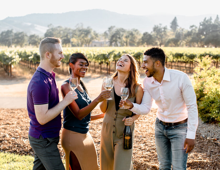 People enjoying wine