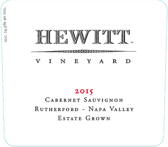 2015 Hewitt Vineyard Estate Rutherford Cabernet Sauvignon