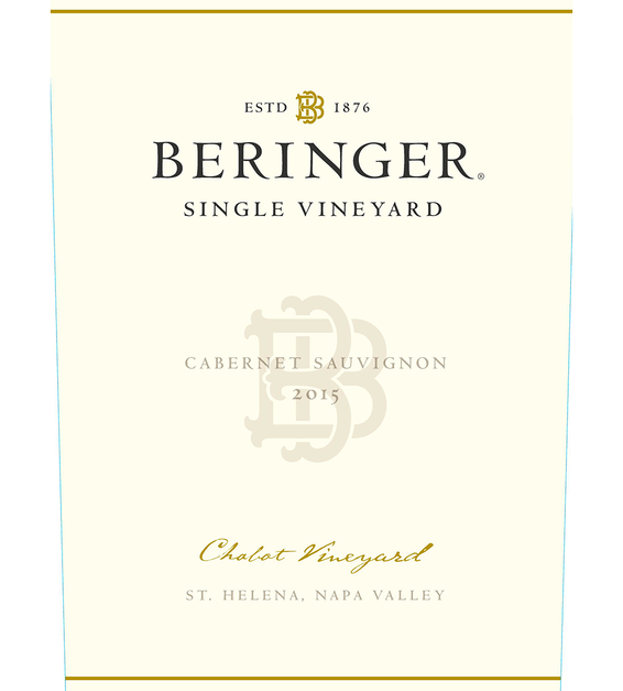 2015 Beringer Chabot Vineyard Saint Helena Cabernet Sauvignon Front Label