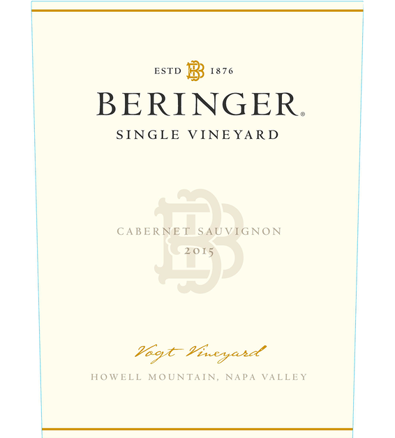 2015 Beringer Vogt Vineyard Howell Mountain Cabernet Sauvignon Front Label