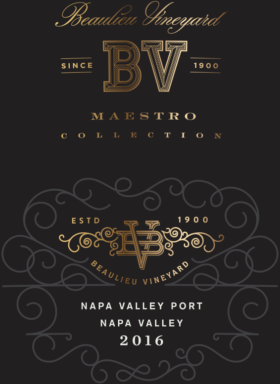 2016 Beaulieu Vineyard Maestro Port Front Label