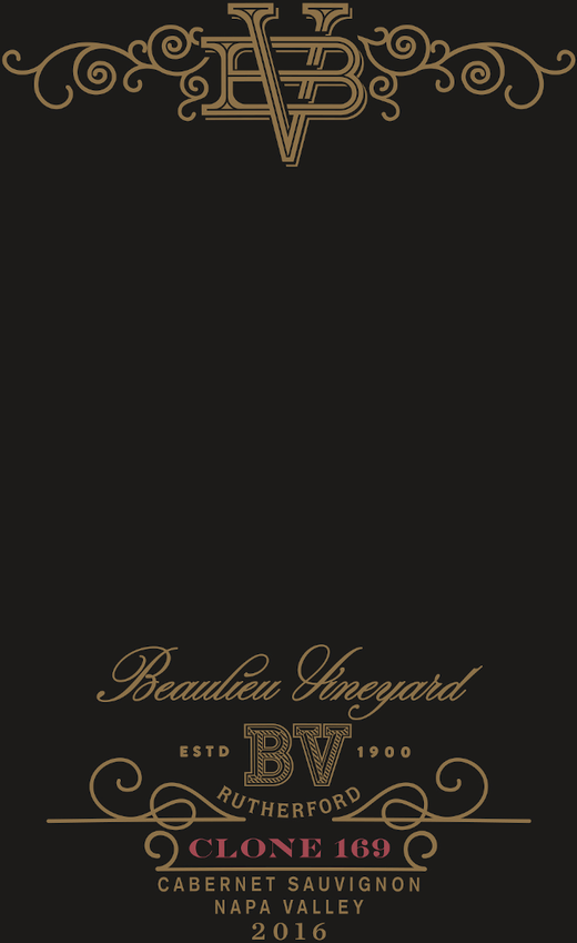 2016 Beaulieu Vineyard Clone 169 Cabernet Sauvignon Front Label