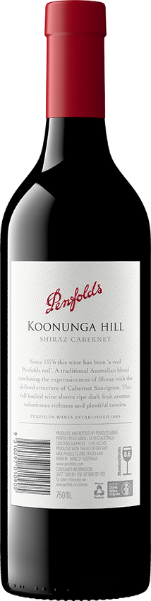 2018 Penfolds Koonunga Hill Shiraz Back