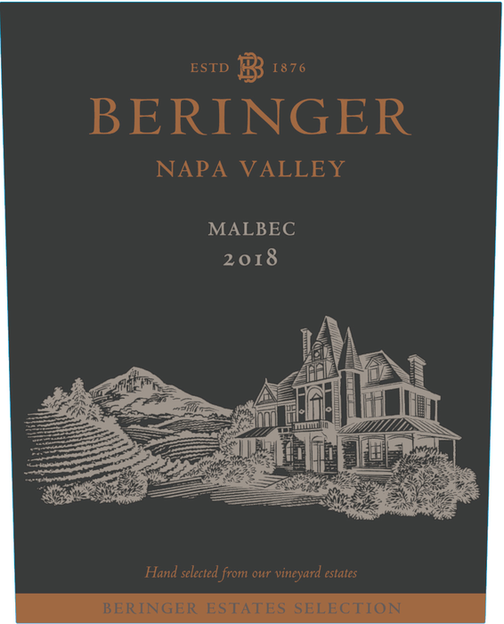 2018 Beringer Winery Exclusive Napa Valley Malbec Front Label