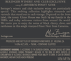 2019 Beringer Winery Exclusive Carneros Pinot Noir Back Label, image 3