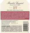 2016 Beaulieu Vineyard Reserve Tapestry Napa Valley Red Blend Back Label, image 3