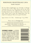 2016 Beringer Nightingale Napa Valley Semillon Sauvignon Blanc Back Label, image 3