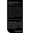 2015 Sterling Vineyards Limited Edition Diamond Mountain District Napa Valley Cabernet Sauvignon Magnum Back Label, image 2