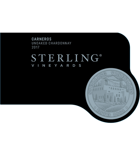 2017 Sterling Vineyards Unoaked Carneros Chardonnay Front Label