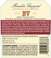 2018 Beaulieu Vineyard Private Reserve Georges de Latour Napa Valley Cabernet Sauvignon Back Label, image 3