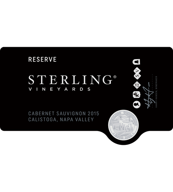 2015 Sterling Vineyards Reserve Calistoga Cabernet Sauvignon Front Label