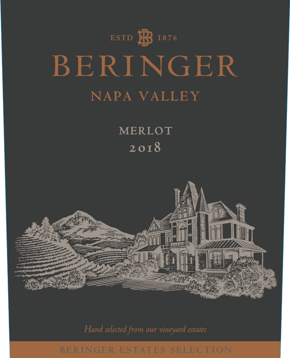 2018 Beringer Winery Exclusive Napa Valley Merlot Front Label