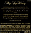 2019 Stags' Leap Barrel Selection Chardonnay Back Label, image 3