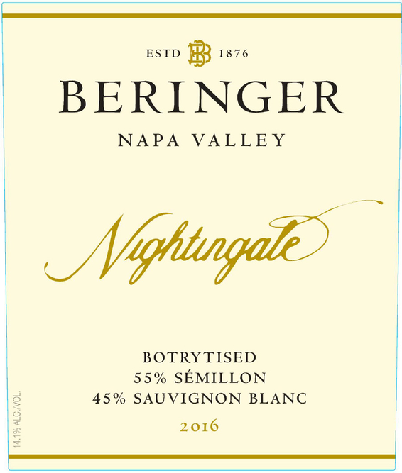 2016 Beringer Nightingale Napa Valley Semillon Sauvignon Blanc Front Label